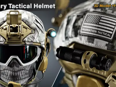 Military Tactical Helmet 3D model