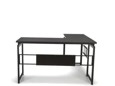 Tiano L-Shape Credenza Desk - 2 Colour 3D model purchase