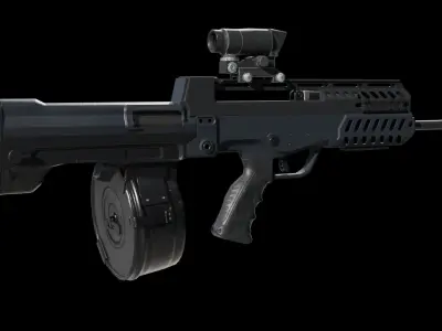 T-95 LSW Light Machine Gun Low-poly 3D model