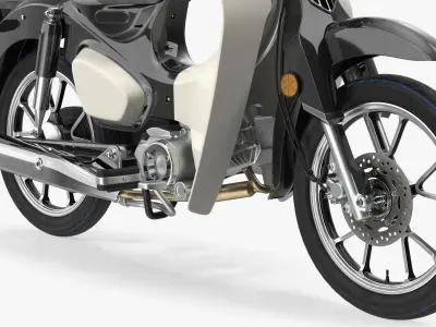 Designer Modern Scooter Black 3D model