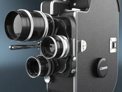 Multi-Lens Vintage Film Recorder 3D model
