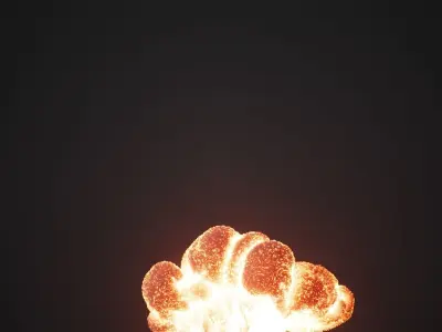 Animated Gasoline Explosion 4 3D model