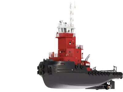 Articulated tug boat BRW 3D model