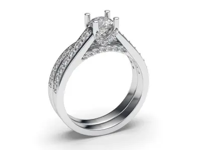 solitaire with ring sizes  8 part S86 3D print model