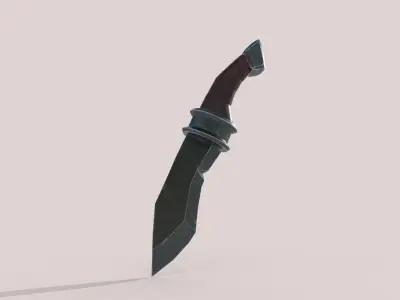 Stylized Knife Low-poly 3D model