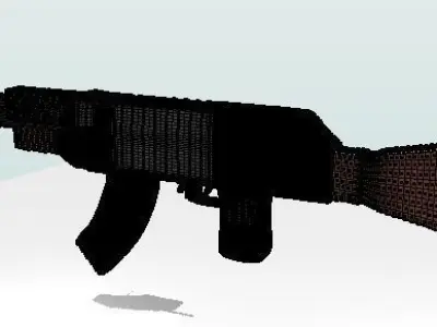 AK-47 rifle Free 3D model purchase