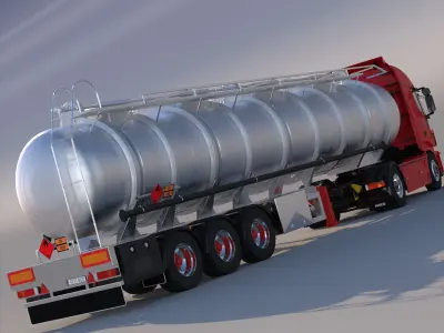 IVECO Hi-Way Truck with ADR Tanker 3D model