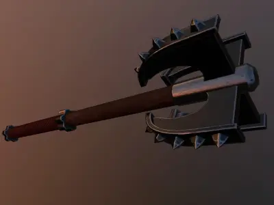 Medieval mace Low-poly 3D model 3