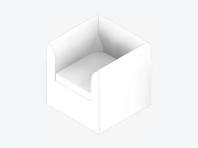 Furniture - Armchair - Contemporary - Line - Type 4 Low-poly 3D model