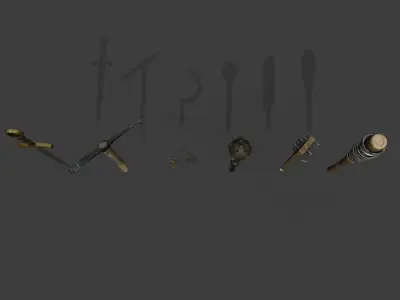 Medieval Weapons Low-poly 3D model purchase