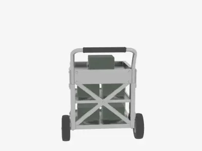 Highly Professional Industrial Steel Bank Vault Security Cart 3D 3D model