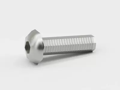 Dome Head Allen Screw - Game Ready Low Poly Low-poly 3D model