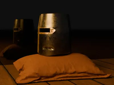 Crusader Helmet Free low-poly 3D model