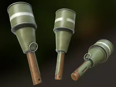 RPG-43 WWII Soviet Hand Grenade Low-poly 3D model