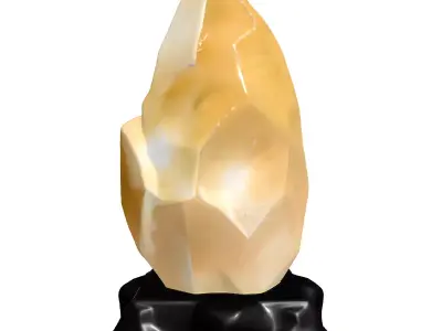 Glowing Crystal Lamp Decor Low-poly 3D model