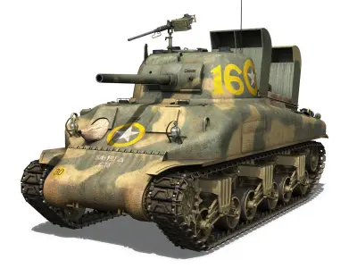 M4A1 Sherman - 16 3D model