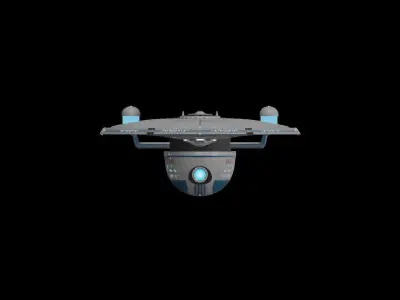 Star Trek Excelsior-Class Starship Low-poly 3D model
