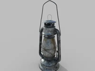 Old Lamp Lantern - Game ready lowpoly model 3D model