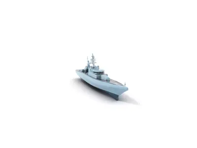Sleek Battleship model pack Low-poly 3D model