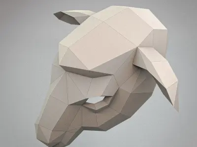 Sheep mask 3D model