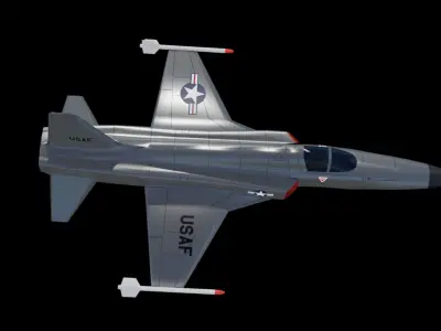 F5 in silver camoflage  3D model