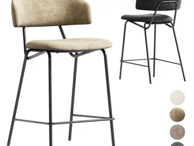 Avignon half-bar chair from DH Low-poly 3D model