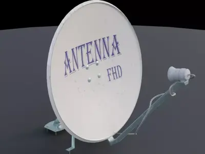 clean and dirty antenna  Low-poly 3D model