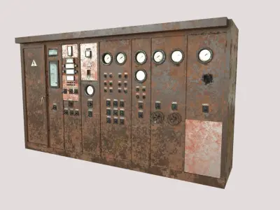 Old Abandoned Factory Control Panel 3D model