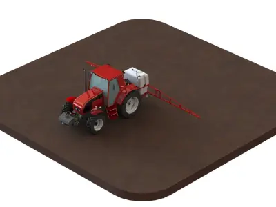 WG 0015 - Mounted boom sprayer 9000 3D model