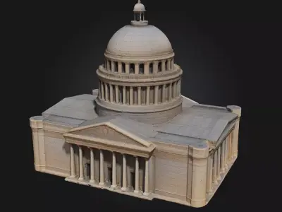 Pantheon of Light  A Monument of Divine Radiance 3D model