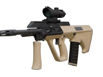 Steyr AUG A3 with ACOG scope 3D model