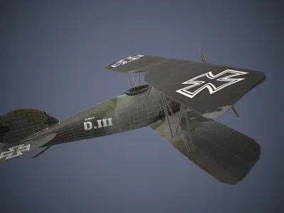 Two ww1 planes German British 3D Model Collection