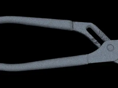 Wrench High Poly pliers 3D model