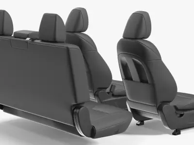  Interior Vehicle Full Seat Set Black 