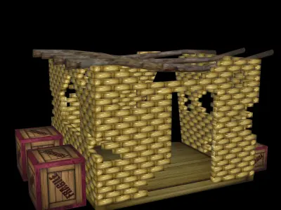 3DBlessed Ruined Gold Low-poly 3D model