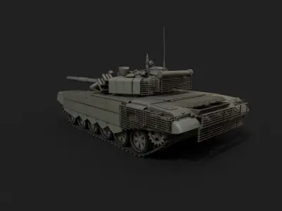 T-72 B3 Main Battle Tank Low-poly 3D model