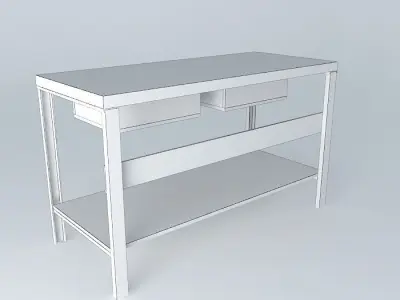 Industrial Bench 1500x650x900 WxDxH Free 3D model