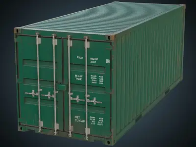 Cargo Container 6B Low-poly 3D model