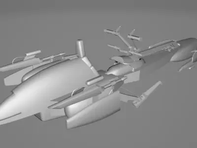 STAR WARS BARC Speeder - Low Poly Game - FBX MODEL Low-poly 3D model