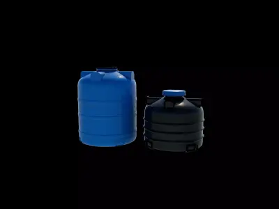plastic water tank 04 3D model