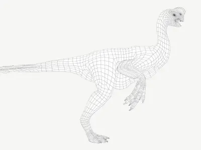 Citipati dinosaur Low-poly 3D model