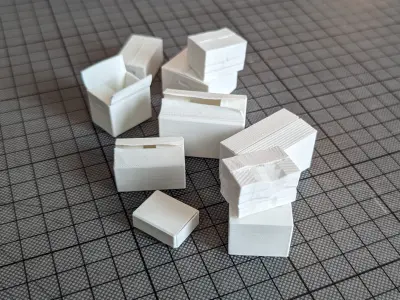 Card Boxes different sizes 3D print model