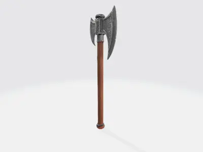 Historical Battle Axe and Morning Star Weapons Free low-poly 3D model