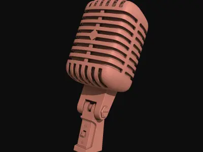 Microphone vintage 3D model