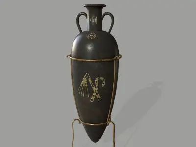 vase set 1 greek - greek Low-poly 3D model