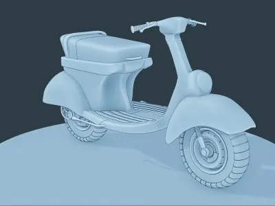 Moped 3D Asset 3D model