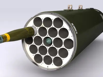 LAU-61 LAU-130 Rocket Launchers for Hydra 70 3D model