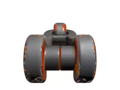 Rusty Industrial Heavy Duty Shackle Low-poly 3D model