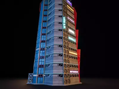 SCIFI CYBERPUNK FUTURISTIC CITY SCENE WITH ALL THE ASSET 3D Model Collection