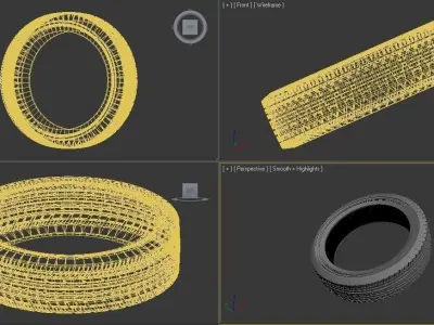 Car Tyre or Tire 3D model